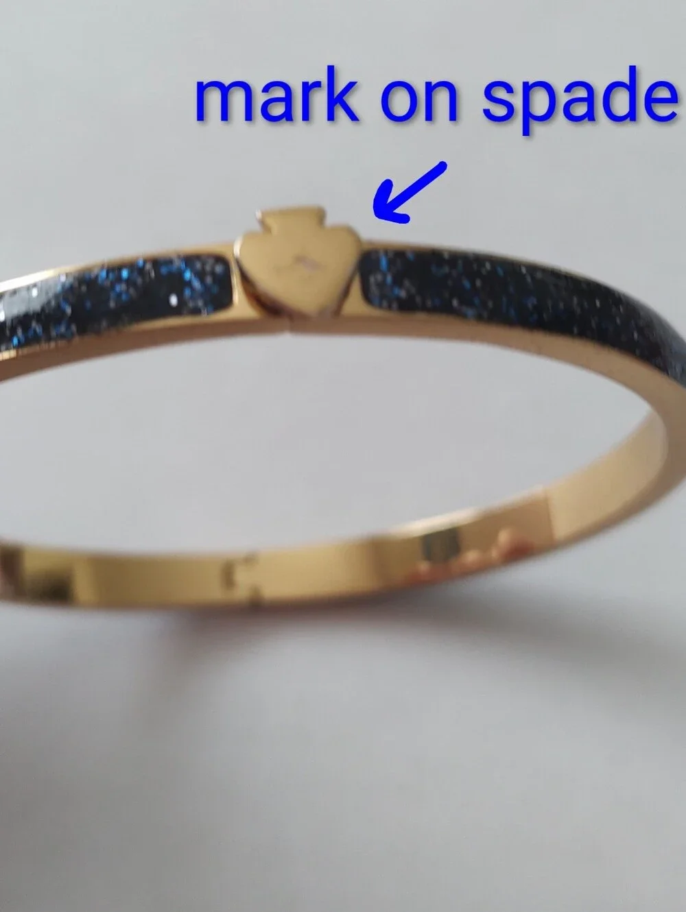 Kate Spade Blue Glitter Hinge Bracelet
